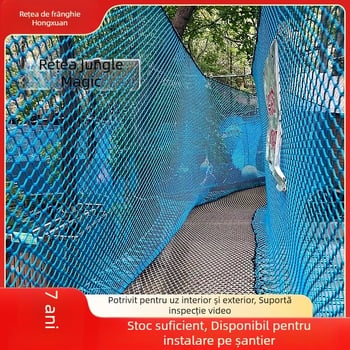 Plasă de escaladă pentru exterior, extinsă, fără noduri, plasă hexagonală de protecție, din poliester, pentru protecția la ascensiune