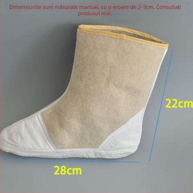 Șosete din fetru gros, încălzire, material din bumbac