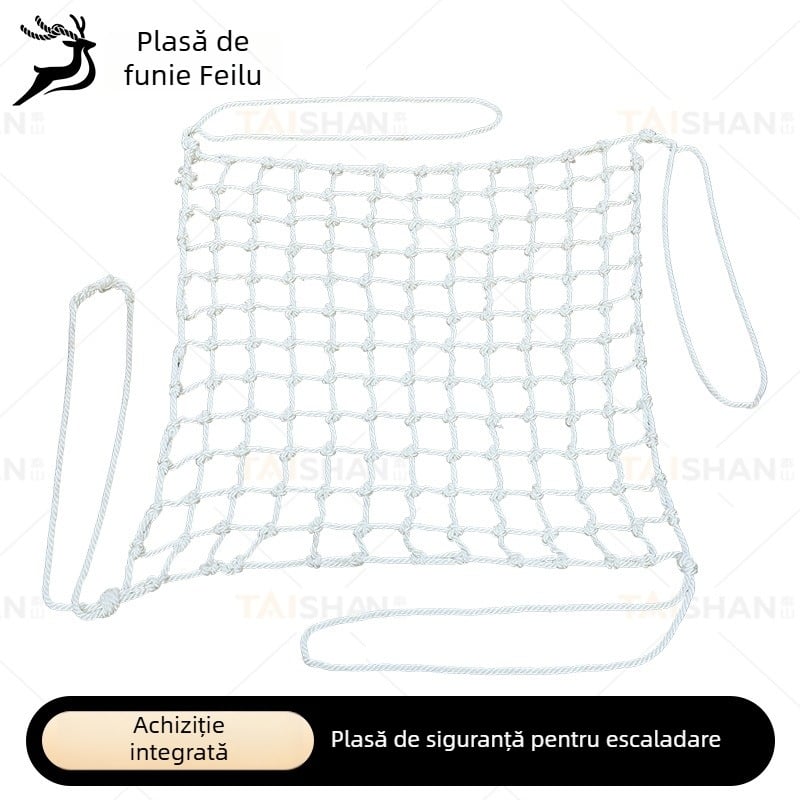 Plasă de siguranță pentru șantier – ignifugă, protecție împotriva căderilor, plasă din sfoară de nailon, gardă pentru scară, protecție la cățărare