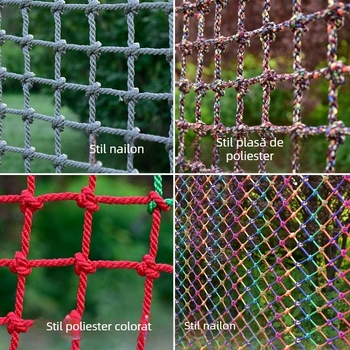 Plasă de protecție din nailon colorat pentru copii, plasă pentru scări și balustradă de balcon, plasă anticădere pentru escaladare