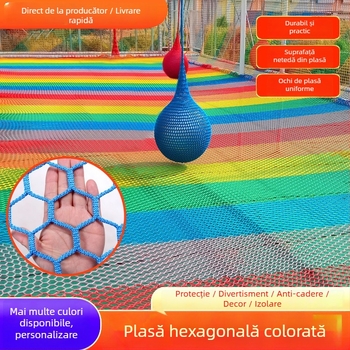 Plasă hexagonală pentru cățărare, fără noduri, pentru interior/exterior – plasă de protecție pentru antrenament de extindere și decor pentru grădiniță
