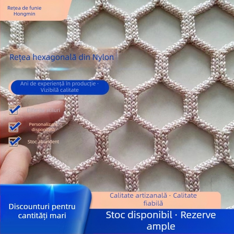 Plasă din nylon fără noduri pentru trampolină în copac, plasă de divertisment nealimentată, plasă de cățărare, plasă de extindere a zonei pitorești, model 8, plasă de protecție pentru parcuri și atracții din junglă