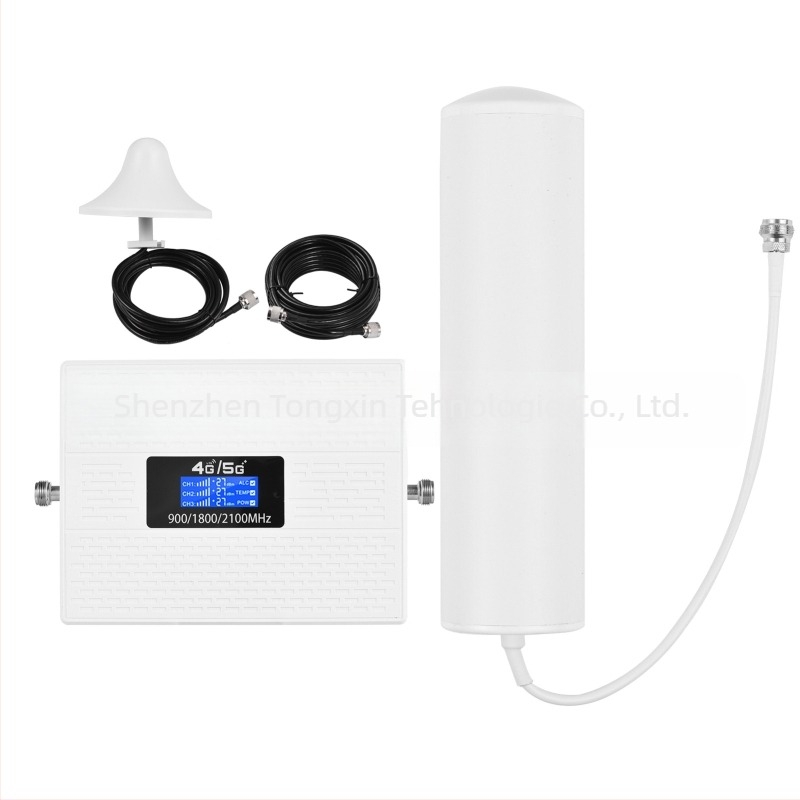 TXC19SL-GDW Amplificator semnal mobil tri-band, 900/1800/2100 MHz; GSM/DCS/WCDMA; acoperire 100–1000 m²; pentru 2G/3G/4G