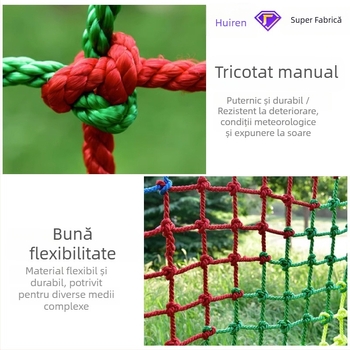 Plasă de siguranță pentru copii pentru cățărare, antrenament în junglă și pod suspendat; plasă de protecție împotriva căderilor; închidere a amplasamentului | Brand: Huirun | Etichetă privată licențiată: Da