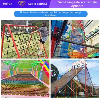 Plasă de siguranță pentru copii pentru cățărare, antrenament în junglă și pod suspendat; plasă de protecție împotriva căderilor; închidere a amplasamentului | Brand: Huirun | Etichetă privată licențiată: Da