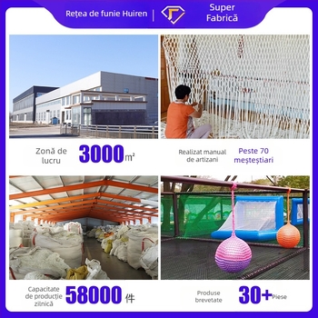 Plasă de siguranță pentru copii pentru cățărare, antrenament în junglă și pod suspendat; plasă de protecție împotriva căderilor; închidere a amplasamentului | Brand: Huirun | Etichetă privată licențiată: Da