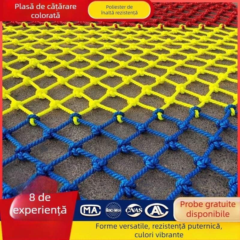 Plasă de siguranță pentru copii pentru cățărare, antrenament în junglă și pod suspendat; plasă de protecție împotriva căderilor; închidere a amplasamentului | Brand: Huirun | Etichetă privată licențiată: Da