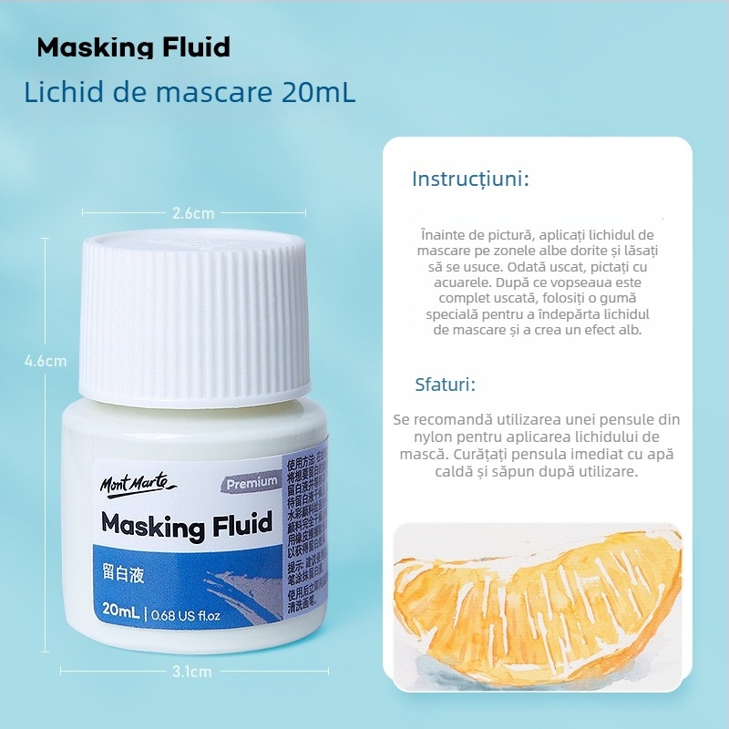 Montmartre Fluid de mască pentru acuarelă (Brand: Montmartre; Material: vopsea de acuarelă; Ambalaj: cutie colorată; Utilizare: pictură cu acuarelă; Autorizație IP: Nu)