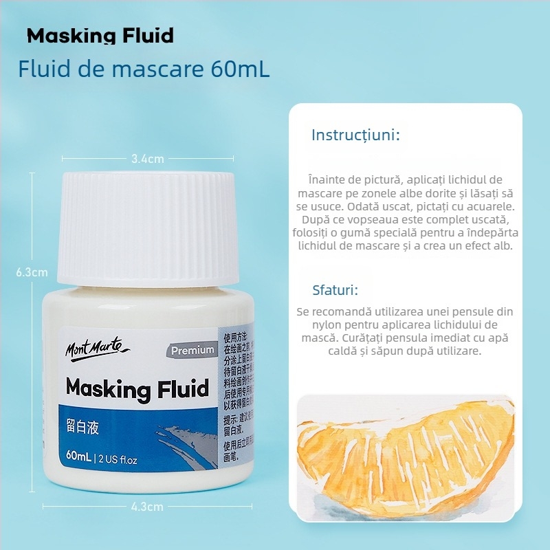 Montmartre Fluid de mască pentru acuarelă (Brand: Montmartre; Material: vopsea de acuarelă; Ambalaj: cutie colorată; Utilizare: pictură cu acuarelă; Autorizație IP: Nu)
