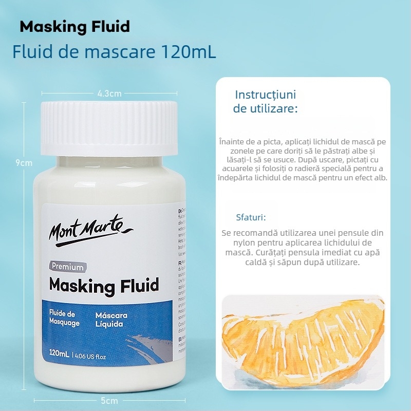 Montmartre Fluid de mască pentru acuarelă (Brand: Montmartre; Material: vopsea de acuarelă; Ambalaj: cutie colorată; Utilizare: pictură cu acuarelă; Autorizație IP: Nu)