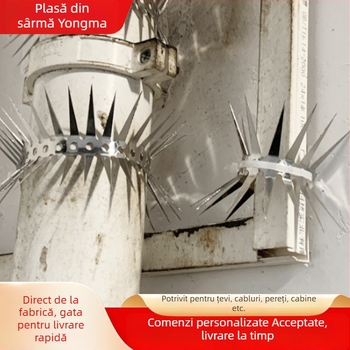 Țepi anti-rozătoare pentru conducte de apă – oțel inoxidabil, anti-rozătore, anti-șerpi, anti-cățărare pe conducte (Oțel inoxidabil; Pentru conducte de apă; Anti-rozătoare; Anti-șerpi)