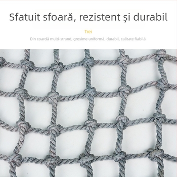 Rețea de cățărare pentru grădiniță, împletire manuală cu noduri, marca Hu Hao, gard de securitate pentru antrenamente în aer liber, posibilitatea de personalizare