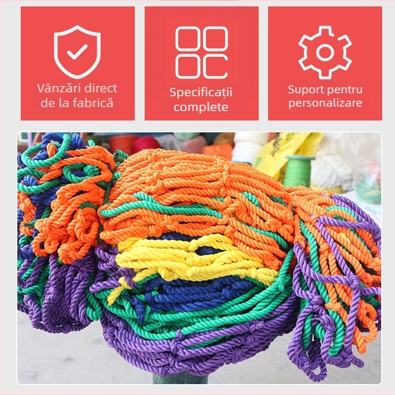 Rețea de cățărare pentru copii, rezistentă, pentru exterior, cu plasă de protecție pentru tavan și scări