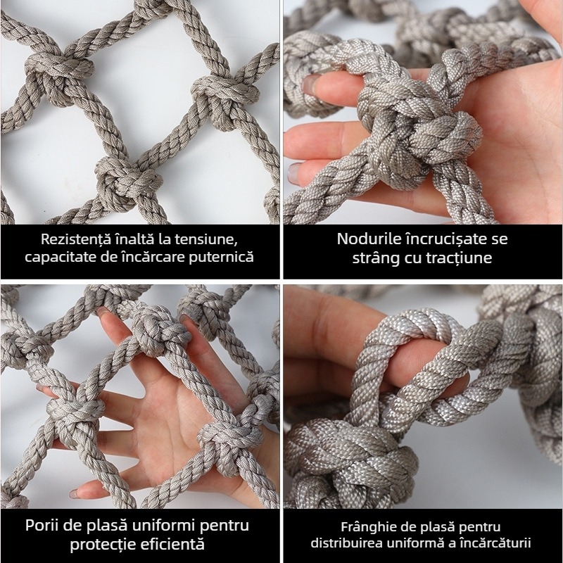 Plasă de cățărare pentru copii, utilizare în exterior — plasă de protecție pentru scări și balcoane, gard decorativ din poliester. Brand Chenhong; Cod produs: Climbing net
