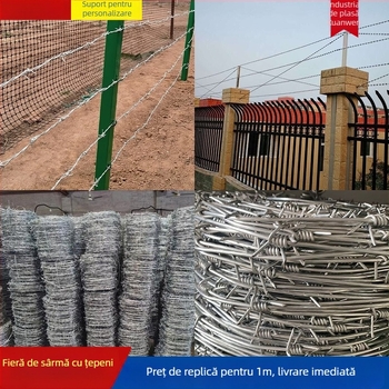 Plasă de sârmă pentru gard, oțel cu conținut scăzut de carbon, dublă răsucire, diametru 2.0–2.8 mm, rezistență la tracțiune 150