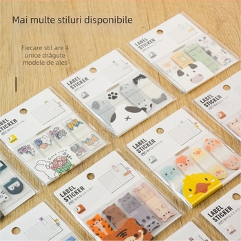 Note PET transparente cu forme de animale — autocolante pentru notițe, lipibile; drepturi IP: Nu autorizate