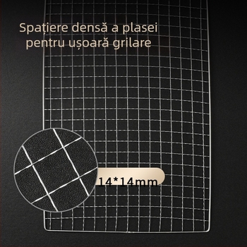Grătar dreptunghiular din oțel inoxidabil, cu strat nano antiaderent, rezistent la rugină, rețea multifuncțională