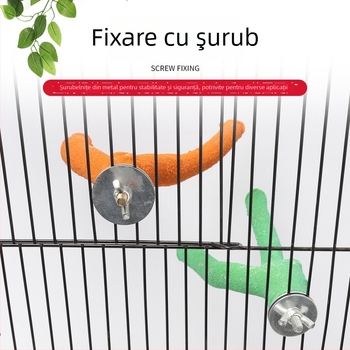 Jucărie pentru păsări cu bețișor de șlefuire a ghearelor și scară de cățărare, design Tiger Skin Peony; pentru păsări adulte; fără import