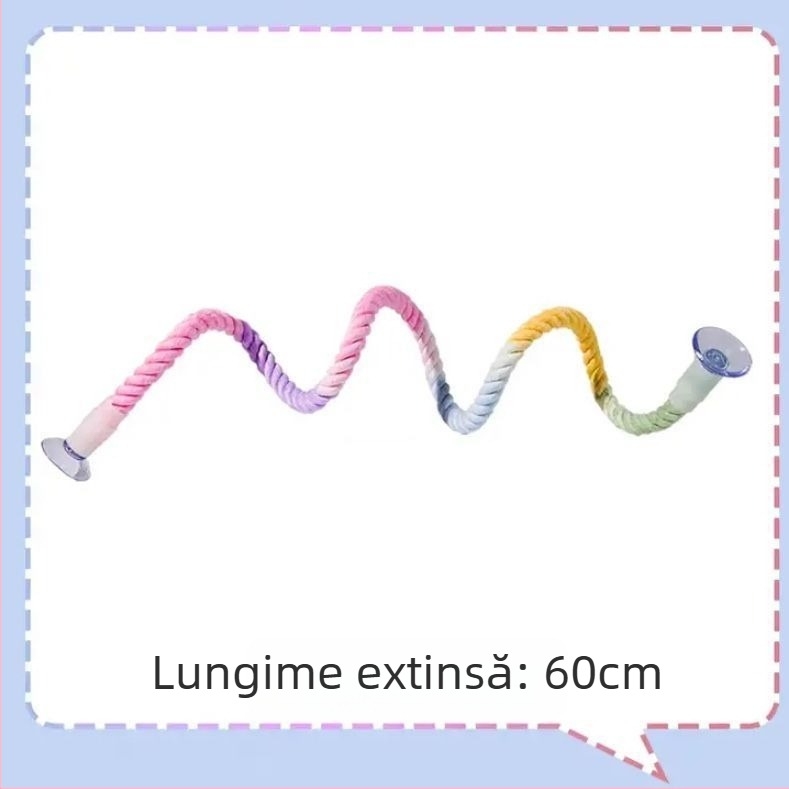 Jucărie de cățărare din sfoară de bumbac pentru papagal cu scară rotativă – jucărie de mestecat pentru păsări adulte