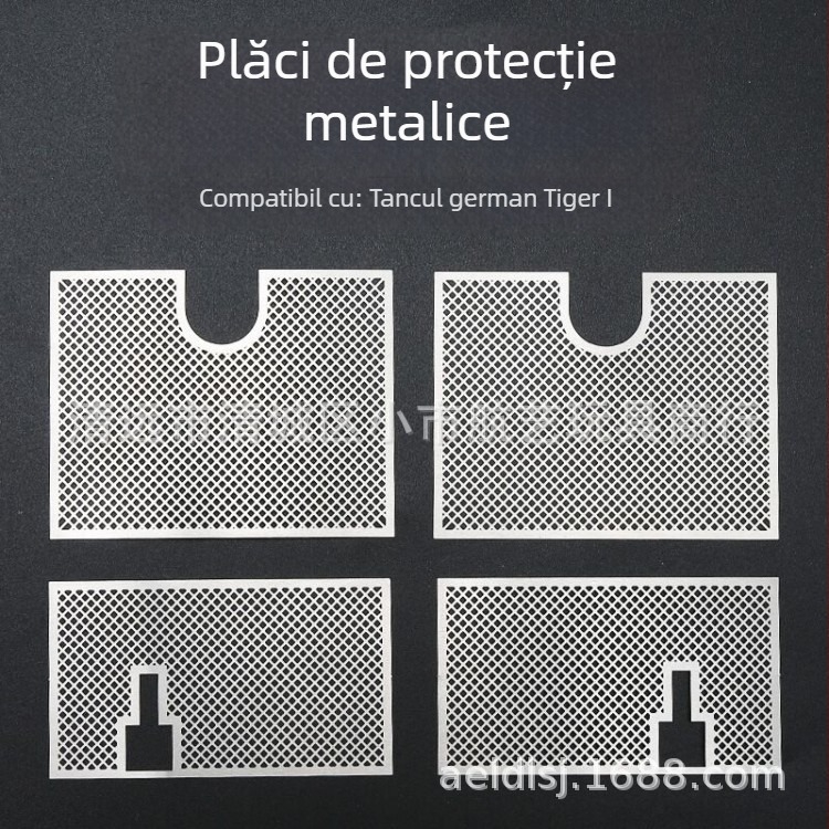 Kit de upgrade Henglong 3818-1 Tiger RC Tank cu Plasă Protectoare Metalică