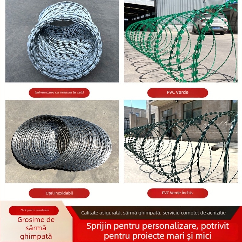 Sârmă ghimă cu lame din oțel inoxidabil 304; înfășurare simplă; aranjament în stil Warlington; răsucire în sensul acelor de ceas; rezistență la tracțiune opțional; marca Heng'anwo