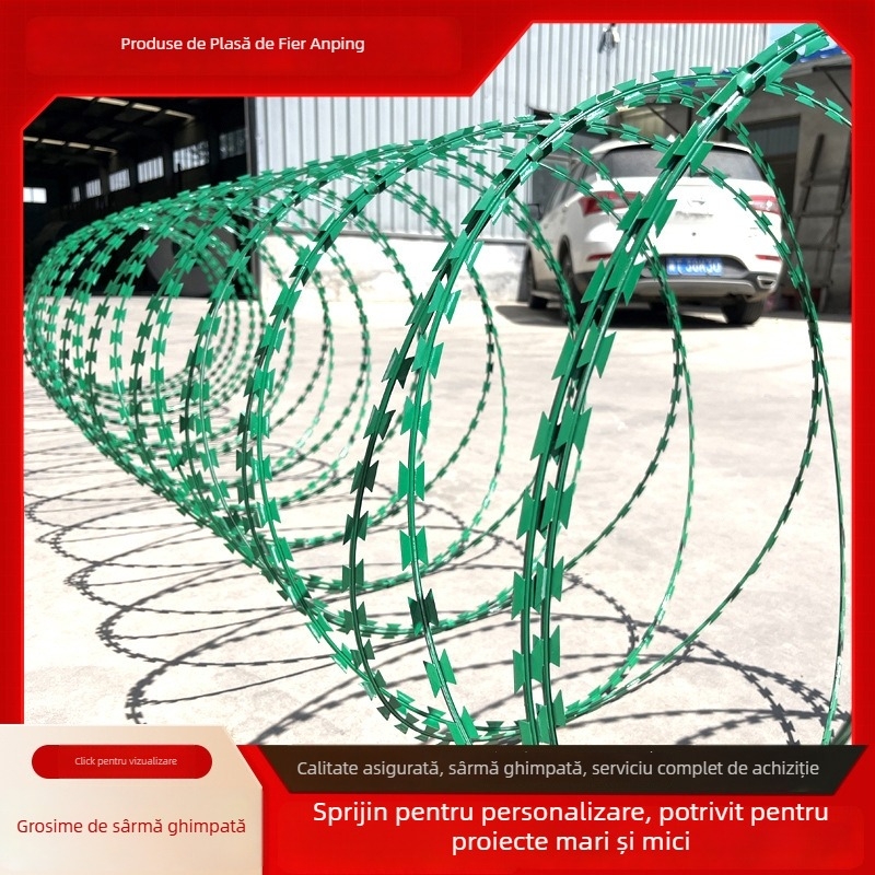 Sârmă ghimă cu lame din oțel inoxidabil 304; înfășurare simplă; aranjament în stil Warlington; răsucire în sensul acelor de ceas; rezistență la tracțiune opțional; marca Heng'anwo