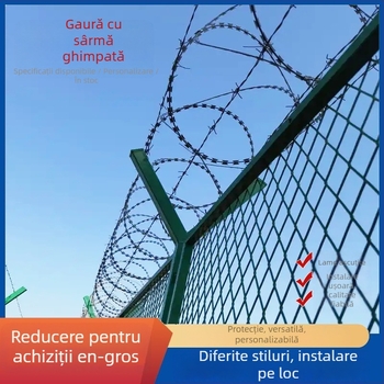 Sârmă ghimuită spirală din oțel galvanizat și oțel inoxidabil, diametru 1,5 mm, dublu răsucire, sens de răsucire drept, rezistență la tracțiune 550 MPa