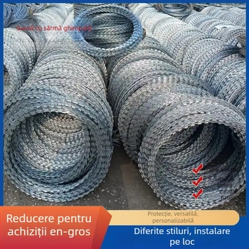 Sârmă ghimuită spirală din oțel galvanizat și oțel inoxidabil, diametru 1,5 mm, dublu răsucire, sens de răsucire drept, rezistență la tracțiune 550 MPa