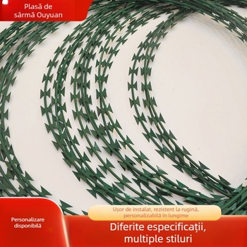 Gardă din sârmă ghimuită, personalizabilă — dublu răsucire, oțel inoxidabil 304 galvanizat, răsucire dreaptă, pentru izolare și protecție anti-furt