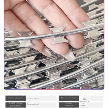 Plasa protecție din sârmă țepi din oțel inoxidabil – personalizată, anti-furt și anti-cățărări, diametru 1,7–2,8 mm, înfășurare simplă, sens de rulare Dreapta