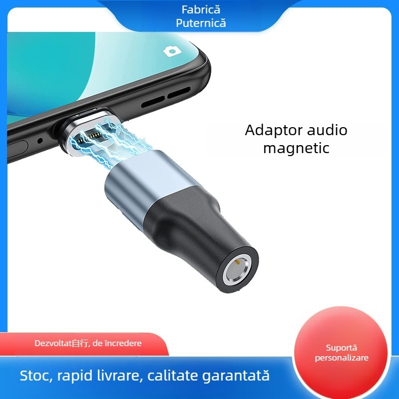 KESHOW adaptor magnetic USB-C la 3,5 mm pentru dispozitive USB-C și căști cu mufă 3,5 mm