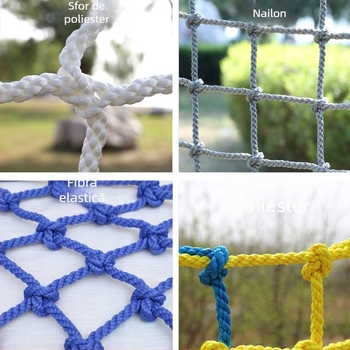 Plasă de cățărare pentru copii, exterior, plasă anti-cădere din fibre de poliester industrial, diametrele cablului 6–16 mm, rezistență 150