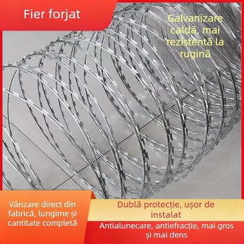 Șir cu lame din oțel inoxidabil galvanizat, răsucire dublă, stil Siro, răsucire dreaptă, rezistență la tracțiune personalizată, Fang di