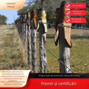 Plasa din sârmă zincată cu lame pentru garduri și incinte, înaltă rezistență, lungime personalizată, tensiune de tracțiune personalizată, utilizare personalizată, marcă Lianxin