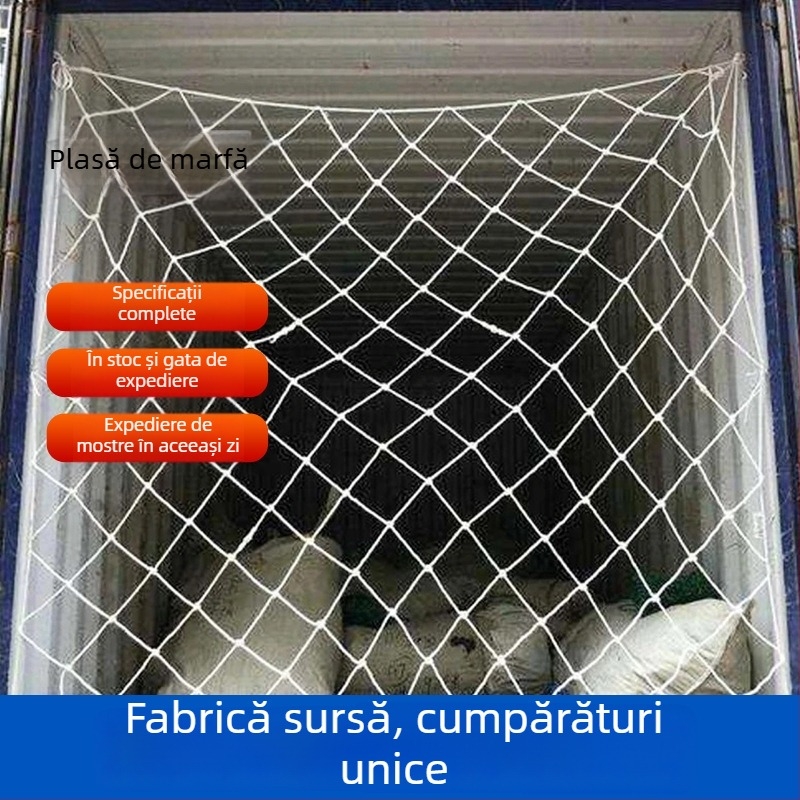 Plasă de protecție pentru containere cu margine întărită; plasă din nylon întărit pentru camioane; plasă de etanșare a vehiculului