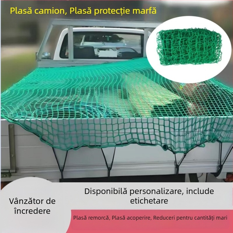 Rețea de siguranță din polietilenă pentru camioane și containere, acoperire din plasă fără noduri