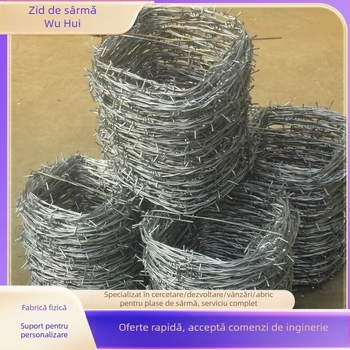 Gard din sârmă ghimuită — galvanizat, răsucire dublă (multistrat), sens de înfășurare dreapta, aranjament în stil occidental, rezistență la tracțiune 10000