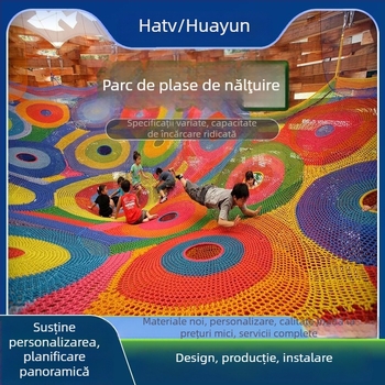 Trambulină cu plasă magică în aer liber — sfoară din nailon, plasă de cățărare, extensie mare a plasei nestandard, personalizare disponibilă