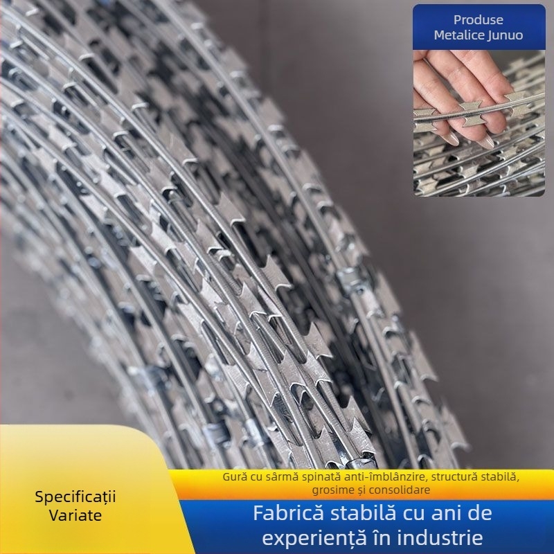Plasă de protecție din oțel inoxidabil cu sârmă ghimpi, singură răsucire, stil Siro, răsucire în sensul acelor de ceas, rezistență înaltă la tracțiune