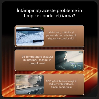Încălzitor auto cu V-Speed încălzire rapidă și degivrare, 150W, ABS, modele S108/S107