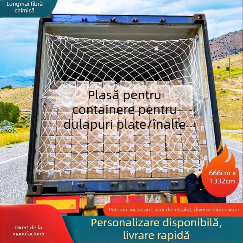 Rețea pentru container de mărfuri — protecție împotriva căderilor, izolație, sigilare vehicul, întărire anti-cădere