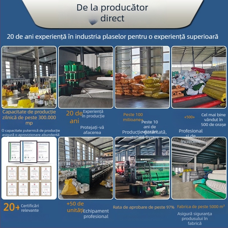 Plasă poliesterică pentru etanșarea navelor și a vehiculelor, plasă densă de protecție pentru depozitele de cărbune și nisip, anti-îmbătrânire.