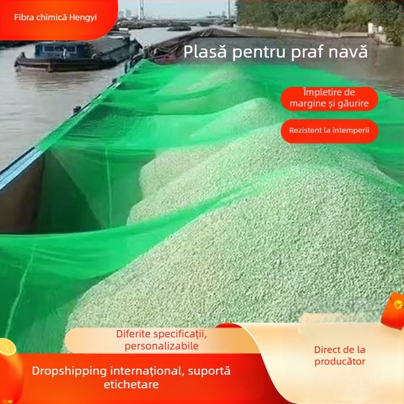 Plasă poliesterică pentru etanșarea navelor și a vehiculelor, plasă densă de protecție pentru depozitele de cărbune și nisip, anti-îmbătrânire.