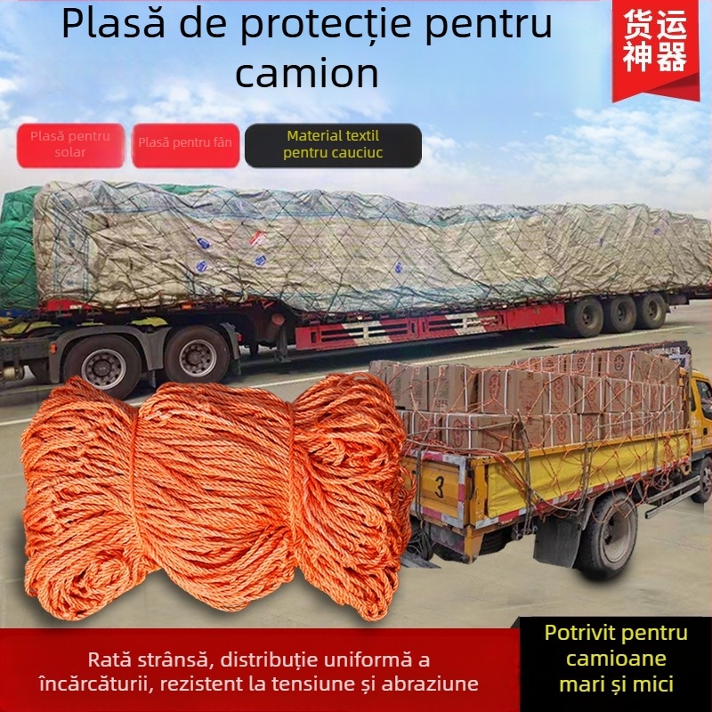 Plasă protectoare din nylon pentru camioane și sere – previne căderea încărcăturii, protejează serele de vânt; Brand Chengtong; Model Truck network; Potrivit pentru camioane mari, medii și mici