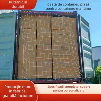 Rețea pentru container de marfă - tip plasă, poliester, sfoară de 6 mm, sarcină 300 kg
