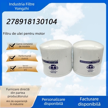Element filtrare ulei 278918130104 pentru generatoare, tractoare, camioane, încărcătoare și utilaje de construcții — Material filtrant, rezistent la alcalii, acizi și coroziune