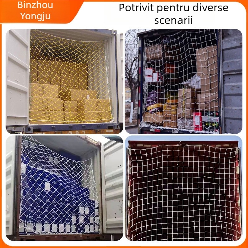 Rețea de încărcătură pentru camion — plasă din sfoară, protecție anti-cădere, ochi 3–20 cm, personalizabil