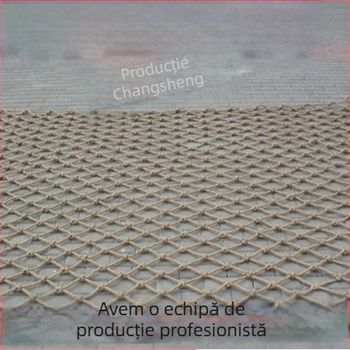 Plasă decorativă din cânepă pentru tavan și balustradă, încărcare 100 kg, grosimi de sfoară 3–20 mm și ochiuri de 4–15 cm, potrivită pentru decorare, tavan și balustrade.