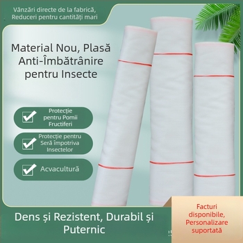Plasă antiinsecte din polietilenă, cu 20 de ochi, pentru sere, livezi și ferme de porci
