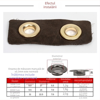 Cataramă din alamă cu gheară, inel de ochi, formă rotundă, marca Rebecca, compatibilă cu 35028849740